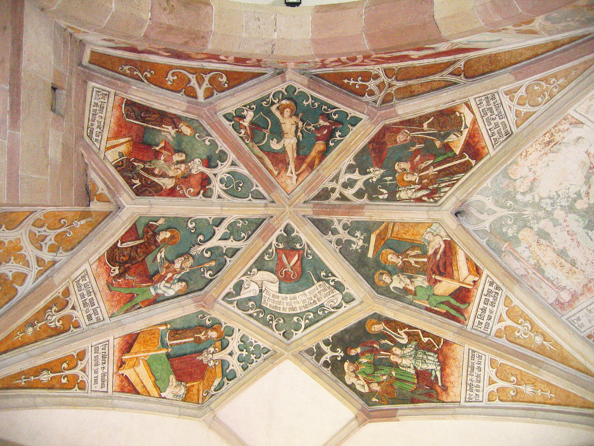 Kirche St. Cyprian Fresken Conrad Waider