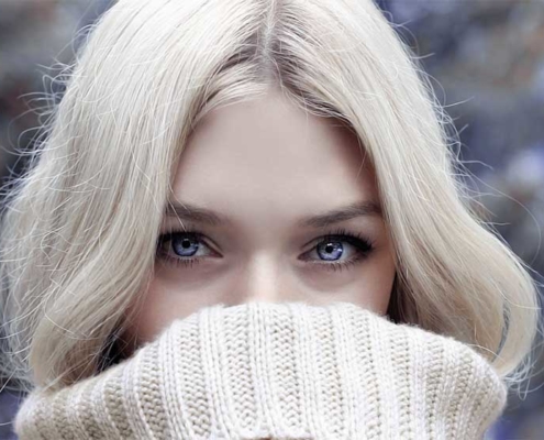 Trockene Augen im Winter